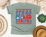 Stars And Stripes Red 2 graphic tee in Bay