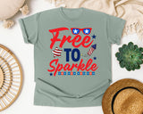 Free To Sparkle Red graphic tee in Bay