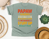 Papaw Knows Everything graphic tee in Bay