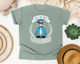 Ain't No Hood Like Fatherhood White 2 graphic tee in Bay