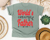 World's Greatest Father Red 2 graphic tee in Bay