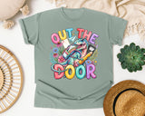 Out The Door Dinosaur graphic tee in Bay