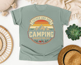 Father And Son Camping Buddies For Life graphic tee in Bay
