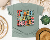 Teach Love Inspire Grey 2 graphic tee in Bay
