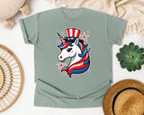 Patriotic Unicorn graphic tee in Bay