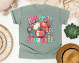 Happy To See Your Face Apples graphic tee in Bay