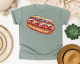 Patriotic Hot Dog graphic tee in Bay