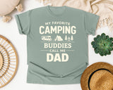 My Favorite Camping Buddies Call Me Dad White graphic tee in Bay