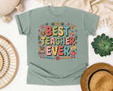 Best Teacher Ever Grey 2 graphic tee in Bay