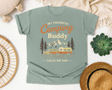 My Favorite Camping Buddy Calls Me Dad graphic tee in Bay
