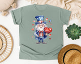 Uncle Sam With Heart graphic tee in Bay