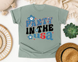 Party In The USA Blue graphic tee in Bay