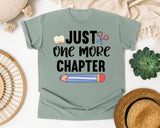 Just One More Chapter graphic tee in Bay