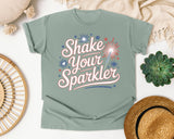 Shake Your Sparkler White 4 graphic tee in Bay