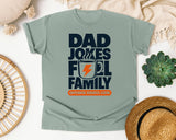 Dad Jokes Fuel Family White 2 graphic tee in Bay