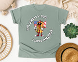 Hot Diggity Dog I Love America graphic tee in Bay