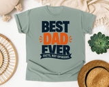 Best Dad Ever Facts Not Opinions Blue graphic tee in Bay