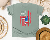 Eagle American Flag Red graphic tee in Bay