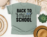 Back To Virtual School graphic tee in Bay