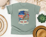 Bigfoot Fishing Freedom graphic tee in Bay