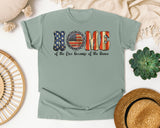 Home Of The Free Because Of The Brave graphic tee in Bay