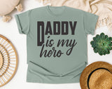 Daddy Is My Hero White 4 graphic tee in Bay