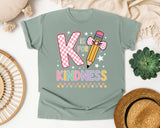 K Is For Kindness graphic tee in Bay