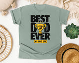 Best Dad Ever No Days Off White 2 graphic tee in Bay