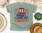 Sweet Land Of Liberty Red 4 graphic tee in Bay