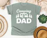 Camping Dad White 2 graphic tee in Bay