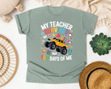 My Teacher Survived 100 Days Of Me Truck graphic tee in Bay