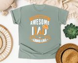 This Is What An Awesome Dad Looks Like White graphic tee in Bay