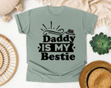 Daddy Is My Bestie Black graphic tee in Bay