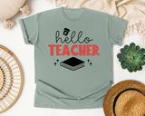 Hello Teacher Books graphic tee in Bay