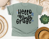 Hello Ninth Grade Globe graphic tee in Bay