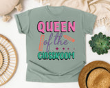 Queen Of The Classroom graphic tee in Bay