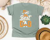 For The Best Dad White graphic tee in Bay