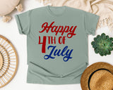 Happy 4th Of July Red graphic tee in Bay