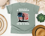 Proud To Be A Veteran Even Prouder To Be A Dad graphic tee in Bay