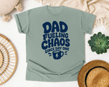 Dad Fueling Chaos Since Day One Navy graphic tee in Bay