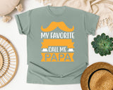 My Favorite People Call Me Papa White 3 graphic tee in Bay