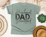Husband Dad Granddad Brown graphic tee in Bay