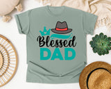 Blessed Dad White graphic tee in Bay