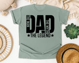 Dad The Man The Myth The Legend White 2 graphic tee in Bay