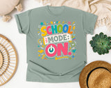 School Mode On graphic tee in Bay