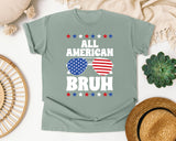 All American Bruh graphic tee in Bay