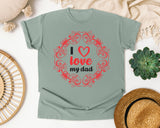 I Love My Dad Pink graphic tee in Bay