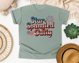 Star Spangled Cutie Grey 2 graphic tee in Bay