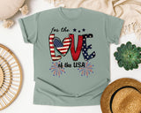 For The Love Of The USA graphic tee in Bay