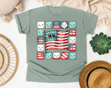 Flag Made Of Marshmallows graphic tee in Bay